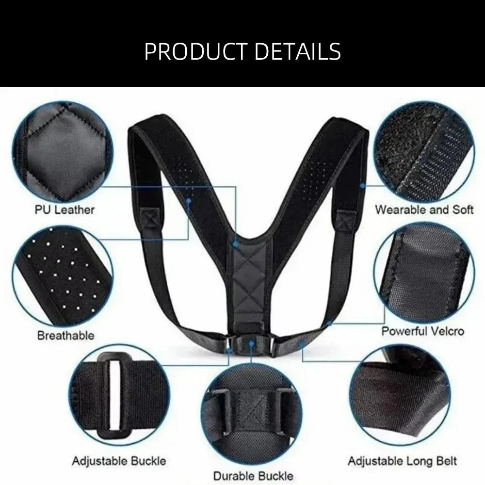 Adjustable Back and Shoulder Posture Corrector Belt